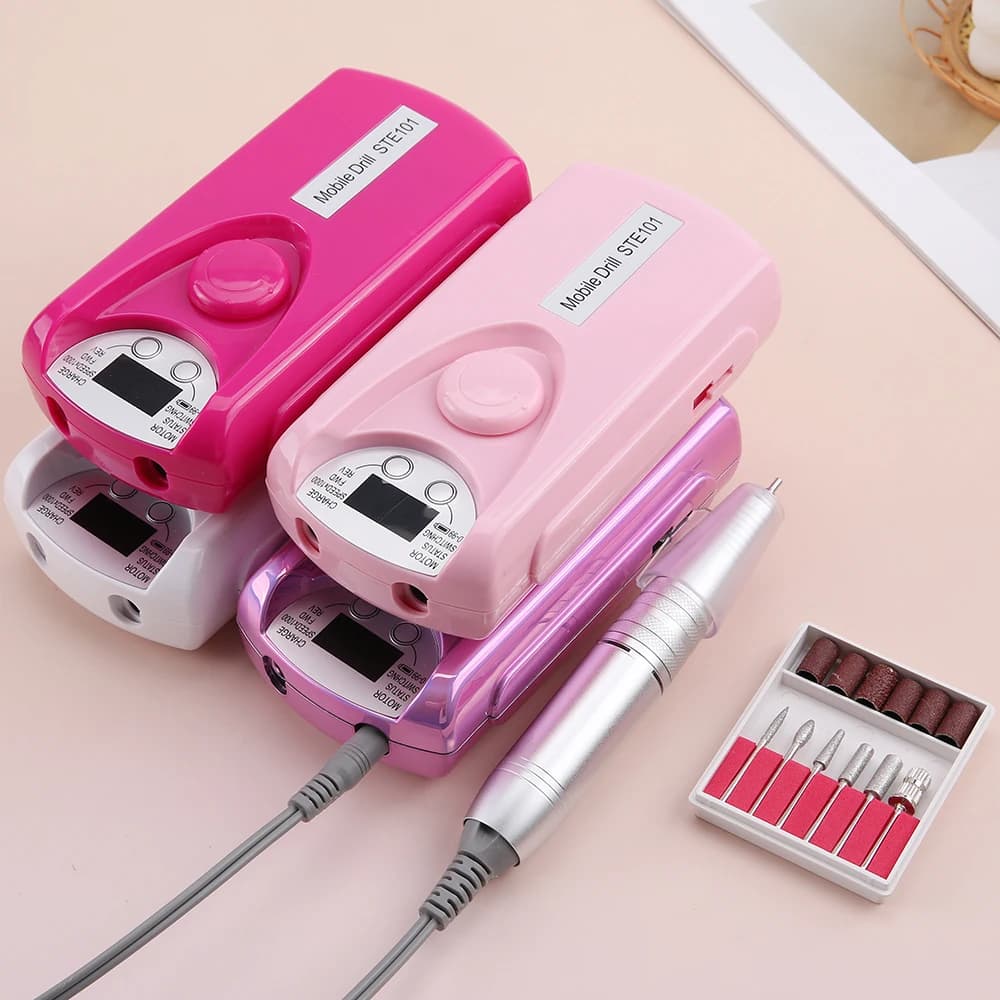 Trapano per unghie professionale Set di frese per manicure elettrico Set di lime per unghie Punte da trapano Strumenti per rimozione smalto gel STE-101