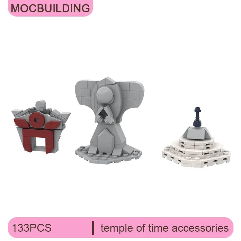 Blocchi da Costruzione MOC, Accessori per il Tempio del Tempo, Mattoncini da Assemblare Fai-da-Te, Collezione Espositiva, Giocattoli Educativi Creativi, Regali, 133 Pezzi