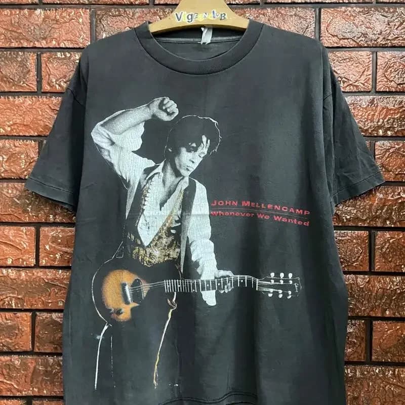 Maglietta vintage anni '90 di John Mellencamp Whenever We Wanted 1991 Album T Shirt Folk rock