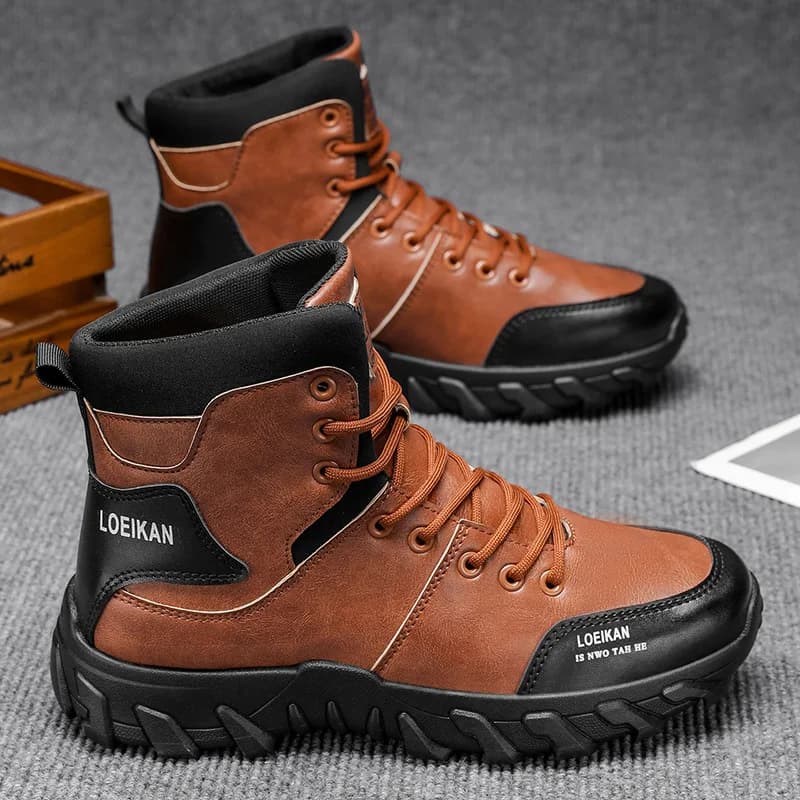 Stivali da alpinismo da uomo nuovi invernali Scarpe sportive casual Stivaletti da trekking all'aperto Stivaletti da uomo versatili da strada alla moda