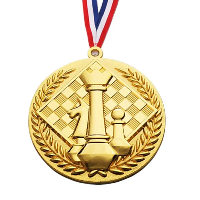 Medaglie per bambini Medaglie d'oro creative per bambini Medaglie premio scacchi Medaglie portatili in rotolo d'onore Trofeo Premio Premio Regalo per bambini