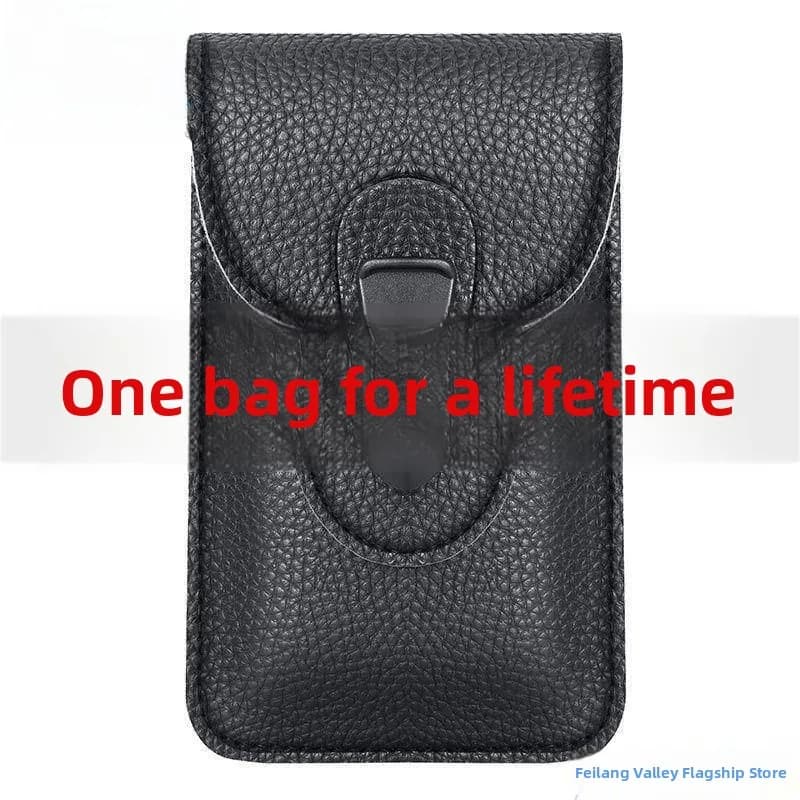 Borsa da Cintura in Pelle per Uomo, Porta Telefono da Lavoro, Multifunzione, per Esterni, in PVC Resistente al Vento