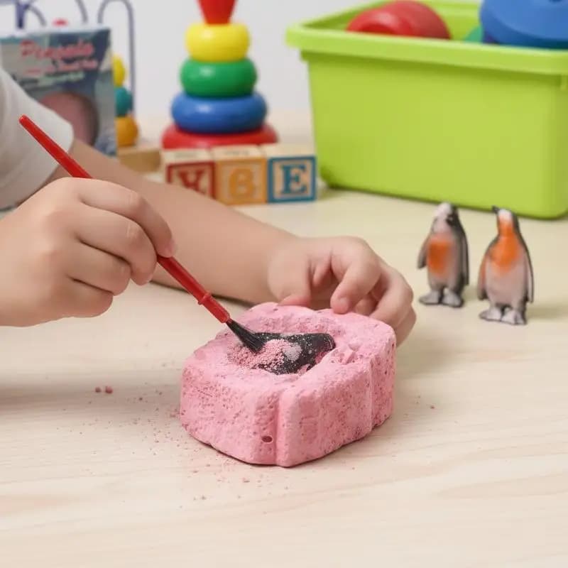 Set di 1 modello di scavo archeologico fai-da-te, giocattoli educativi per l'esplorazione di fossili di dinosauri, regali di compleanno per bambini e bambine.