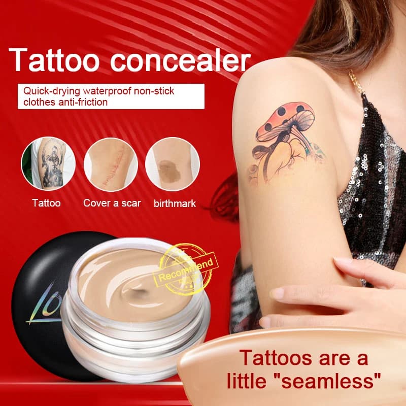 Correttore per Tatuaggi Bicolore – Lunga Durata, Resistente all'Acqua e al Sudore, Copre Cicatrici e Macchie di Nascita, Fondotinta a Copertura Totale