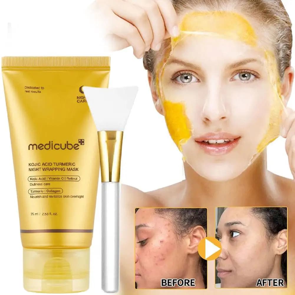 Detachable collagen mask deep to the curcuma Anti-wrinkles Lifting Korean masks for skin care for night care Hydrating for skin delicate Boost