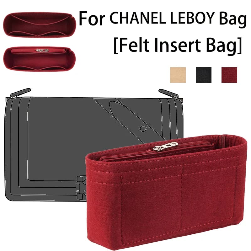 Adatto per LEBOY SML con patta in feltro con inserto in tessuto, organizer per trucco, borsa interna da viaggio, borse per cosmetici portatili