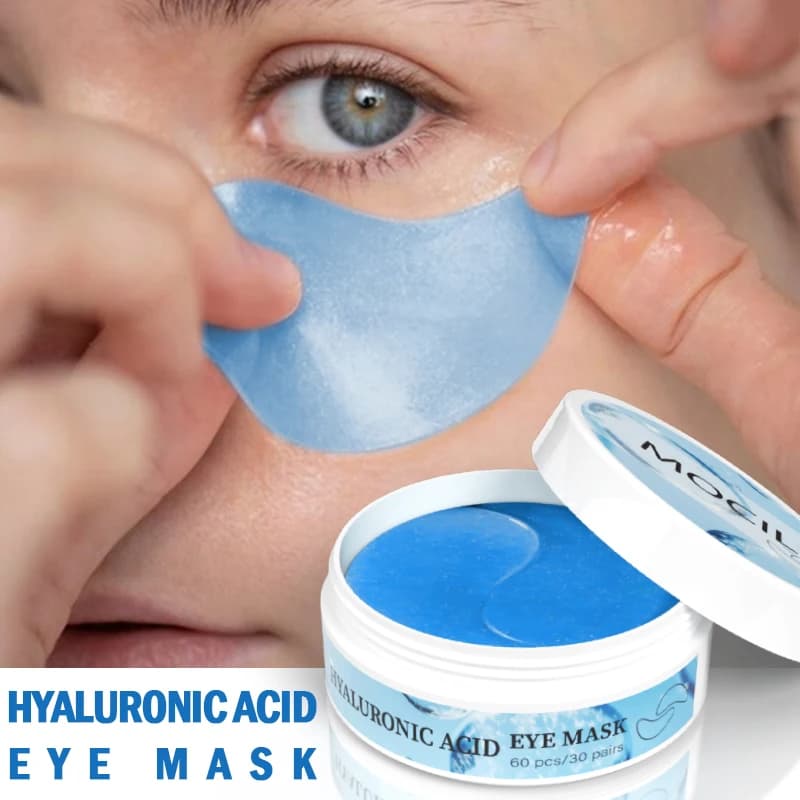 Eye mask with hyaluronic acid and niacinamide, eye moisturizing patch, smooth skin, for all skin types, eye care for women and men