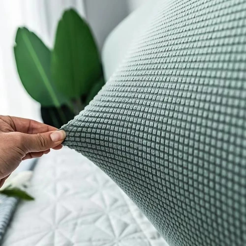 Durable Elastic Headboard Cover All-Inclusive Thicken Bed Head Cover Polar Fleece Long Back Fabric Headboard Protector For Home