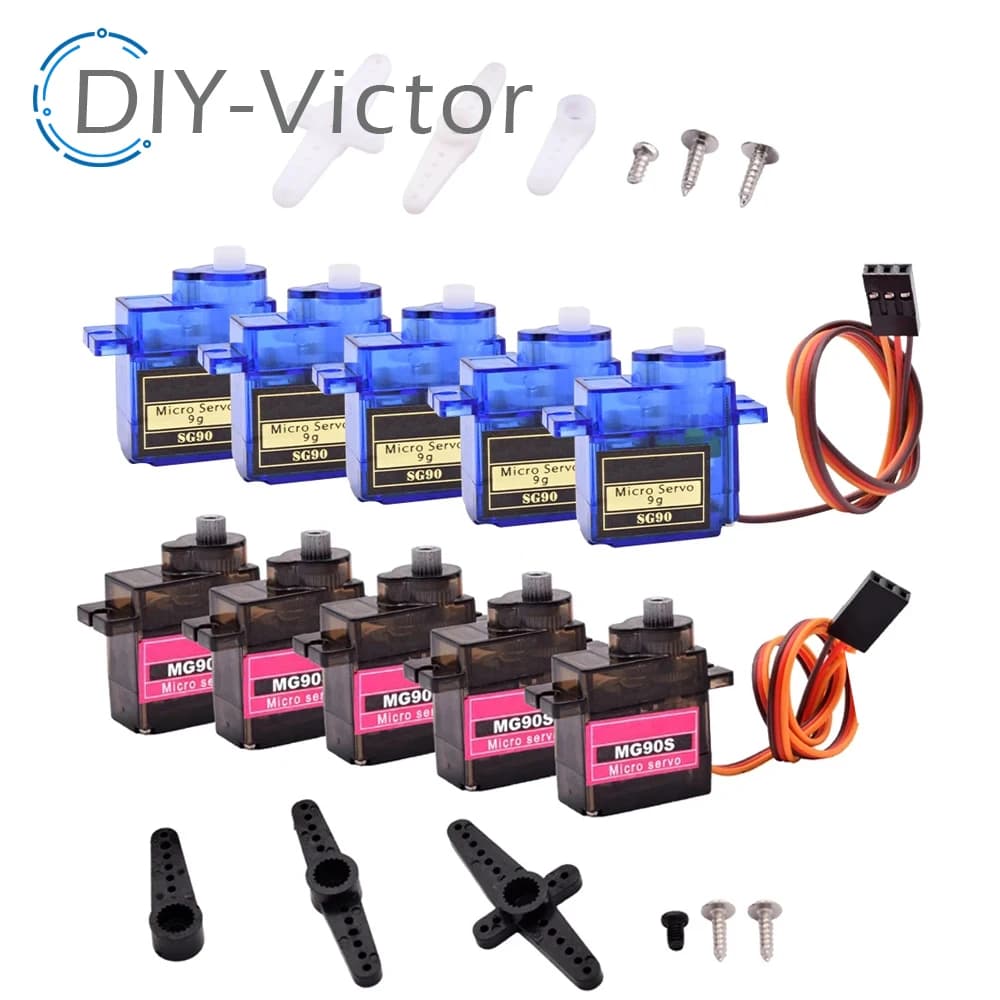 SG90 MG90S Servo semi-metal Gear for Model Helicopter Boat For Arduino Toy Airplane Fixed Wing Helicopter Aircraft Models