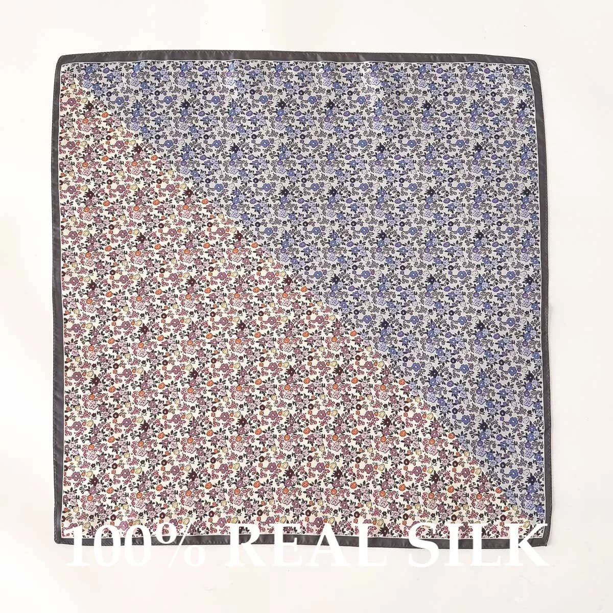 Foulard Quadrato 100% Seta Naturale, Sciarpa Estiva alla Moda per Protezione Solare, Sciarpa di Lusso, Hijab, Bandana, Fascia per Capelli da Viaggio
