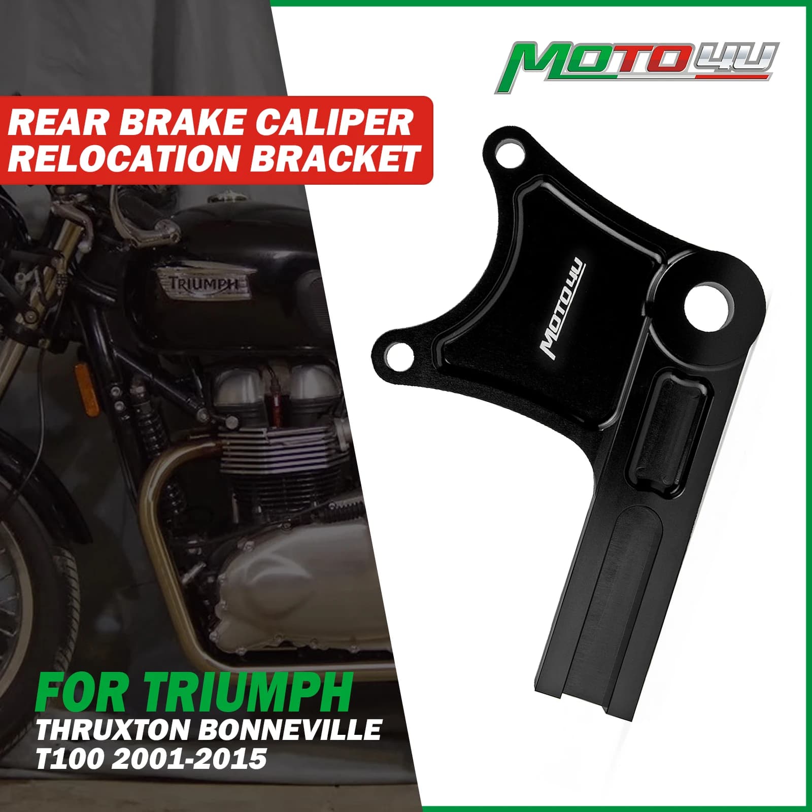 Motorcycle Rear Brake Caliper Relocation Bracket For Triumph Thruxton Bonneville T100 2001-2015