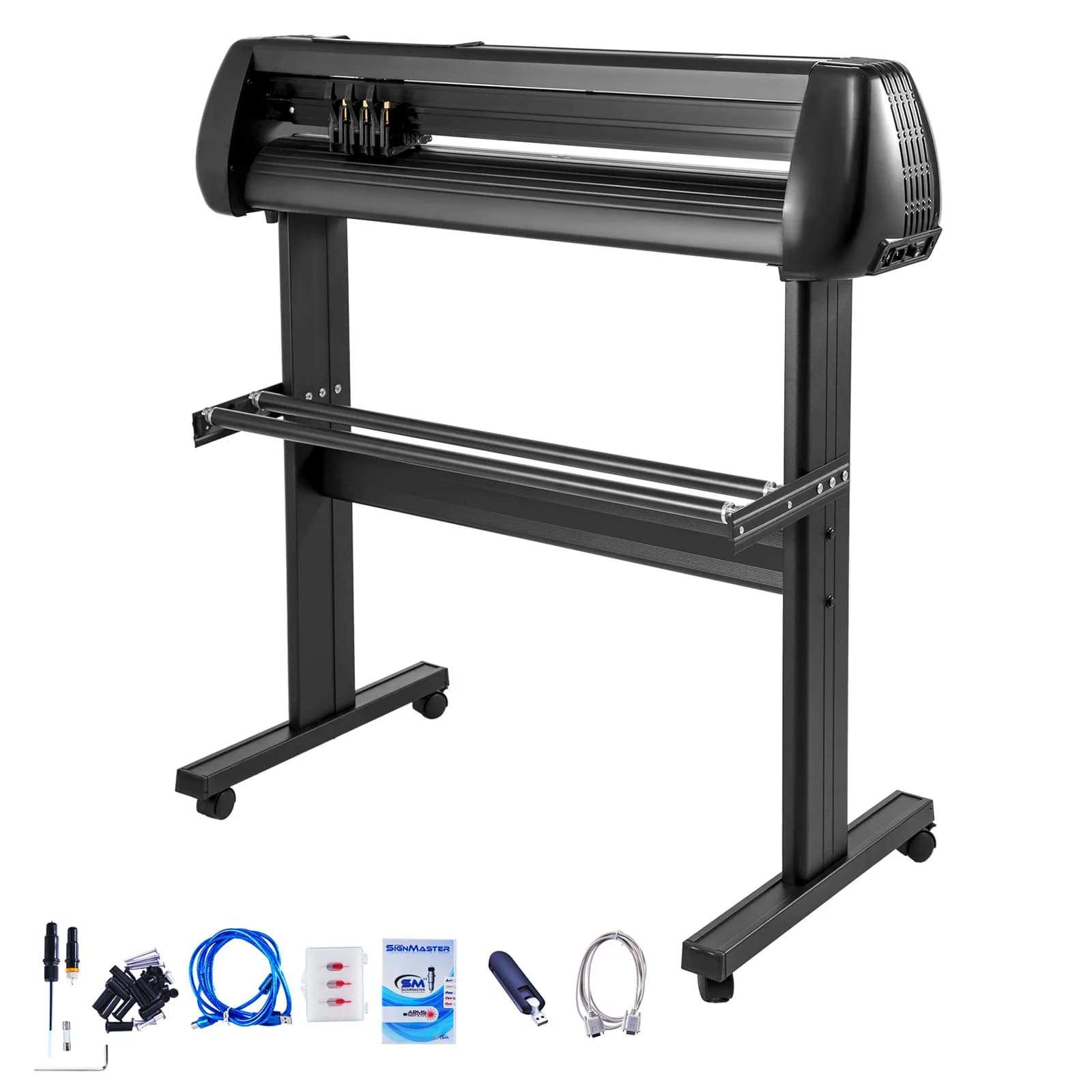 SucceBuy Macchina da taglio per plotter da taglio per vinile da 34 pollici con kit software SIGNMASTER a 3 lame per cartello/disegno/decorazione/adesivo