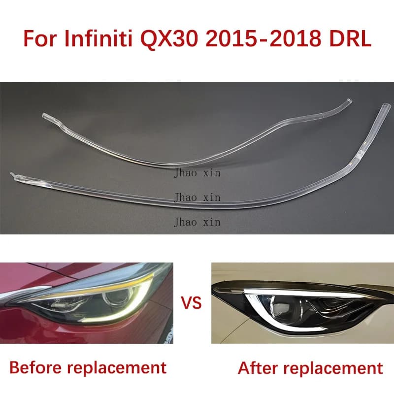 Luce bianca Angel Eyes per Infiniti QX30 Faro per auto DRL Guida Strip 2015-2018 Faro anteriore Zavorra Modulo sorgente luminosa a LED
