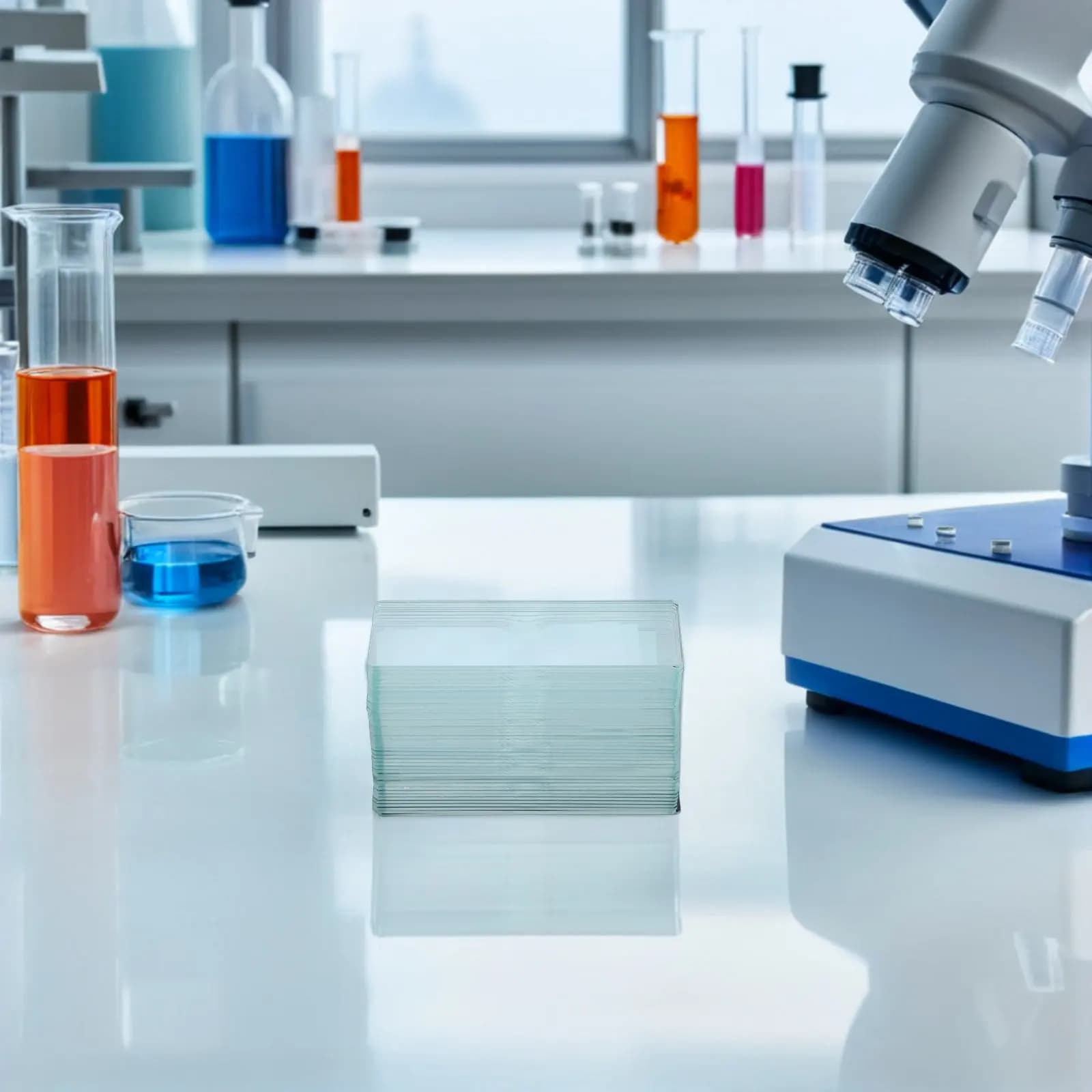 50 Pezzi di Vetrini Microscopici Concavi Singoli per Campioni Acquatici da Laboratorio, Prestazioni Eccellenti, Materiale Robusto, Facili da Usare