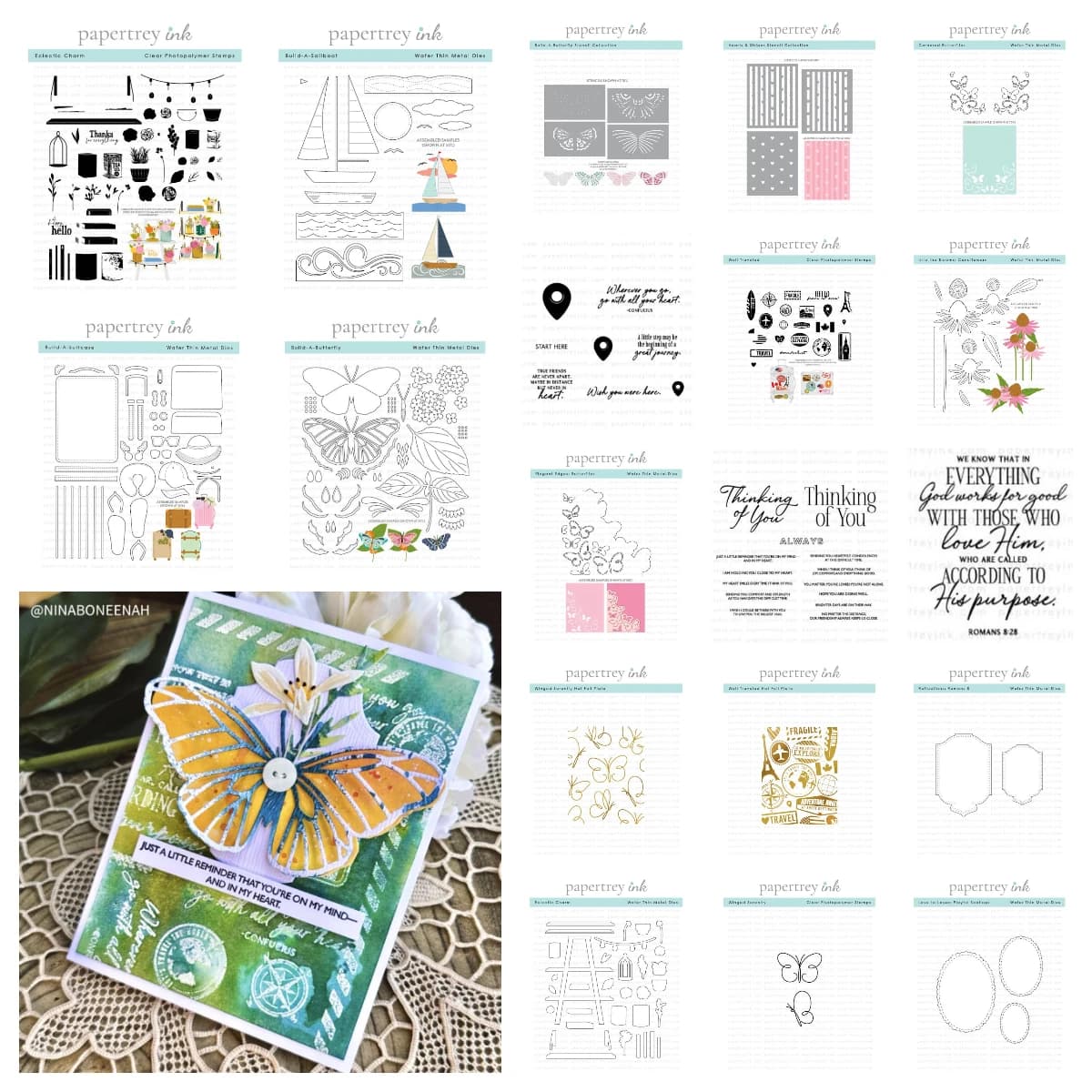 Build-a-Butterfly Sailboat Die Cutting Dies Cowboy Boot Clear Stamps Stencil Set DIY Paper Card Thinking of You Scrapbook Decor