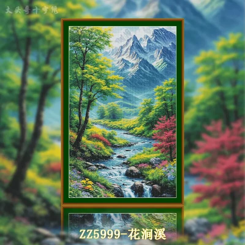 [ZZ5999-Huajianxi] DIY Stamped Cross Stitch Kit for Adults 11CT 14CT 16CT Printed Canvas Embroidery Craft Needlework, Home Decor