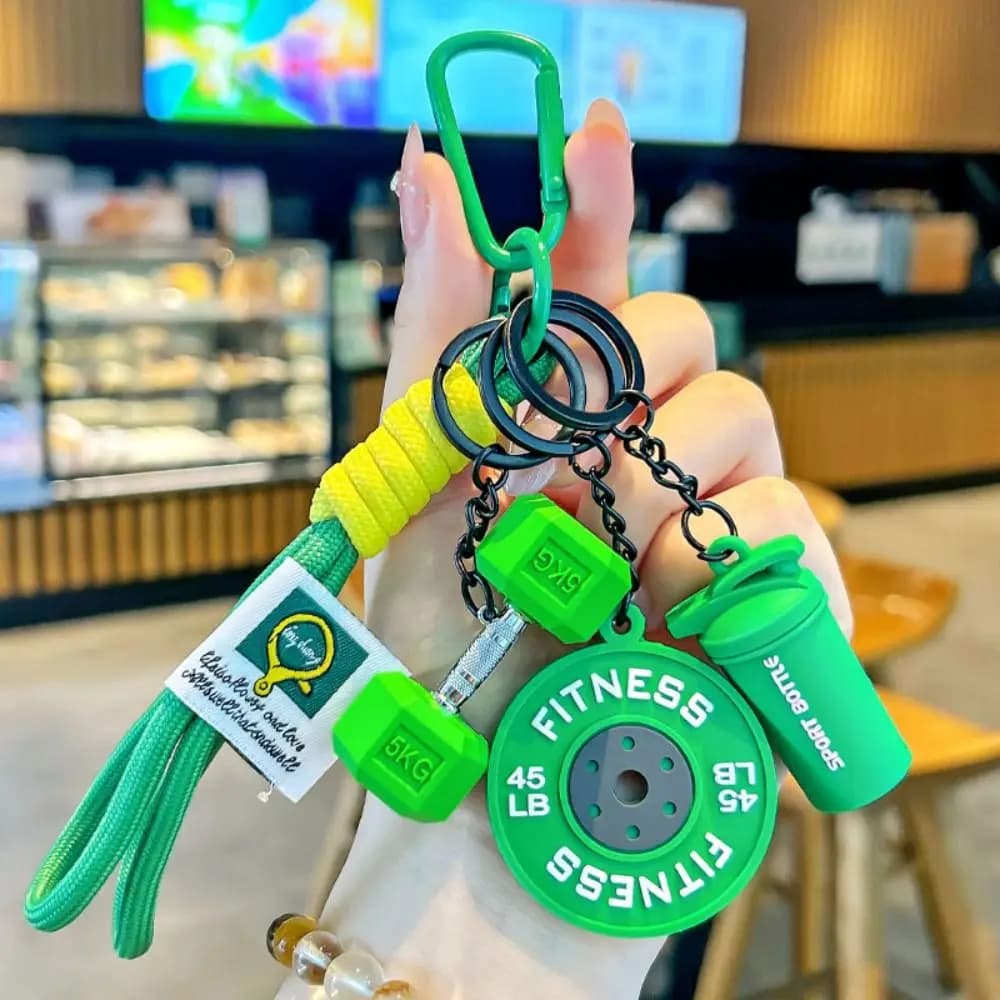 Keyrings in shape of weights from Gym, Kettlebell and Simulated Manubri, Creative Pendant for Bags, Fitness Series, Gift for Friends