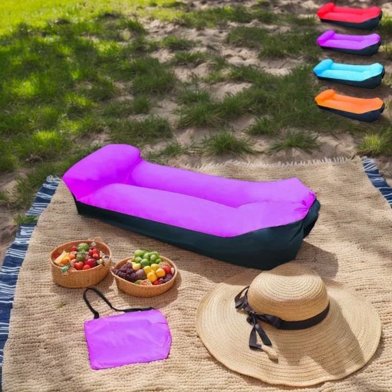 Portable Inflatable Sofa, Relax Bed Sofa, Camping Sofa, Quick Charging Design, Lightweight and Easy to Transport