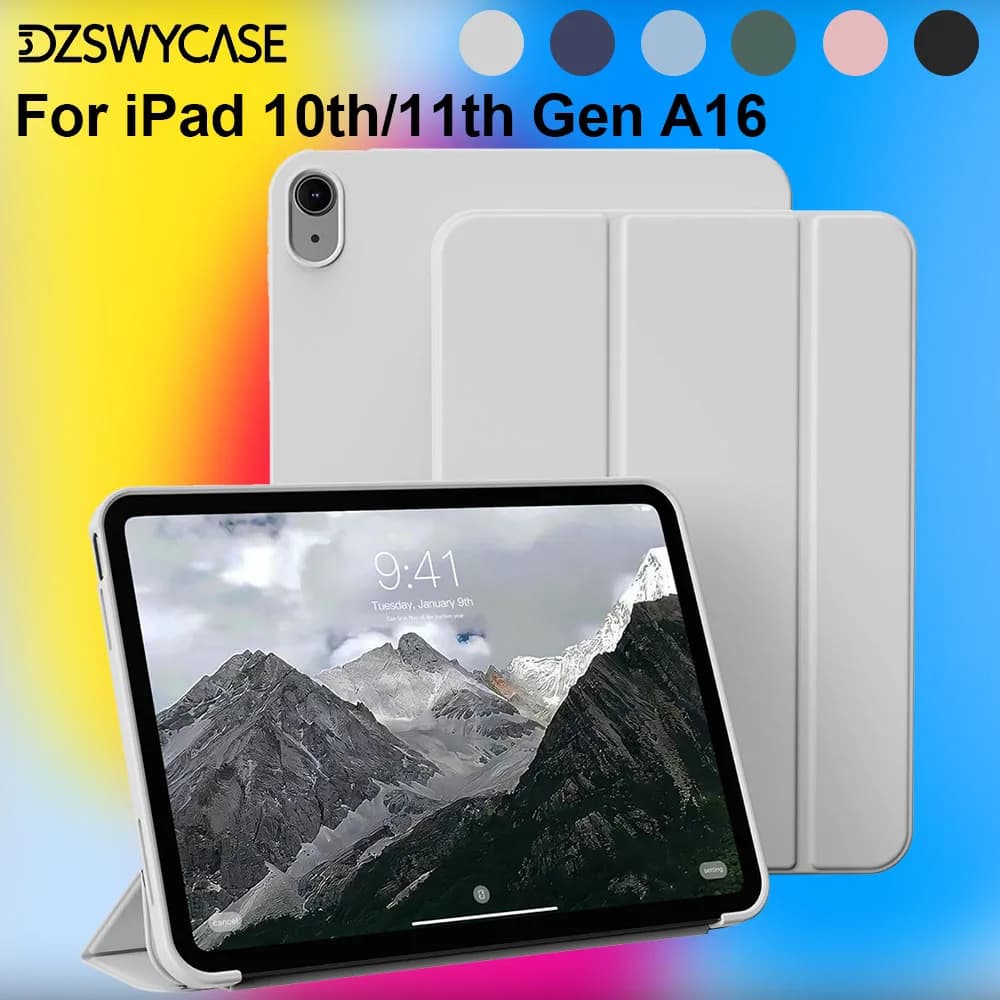 Case for iPad 11th (A16) 11 Inch 2025/10th Gen 10.9 Inch 2022, Support Auto Wake/Sleep, Trifold Stand Cover, with Soft TPU Back