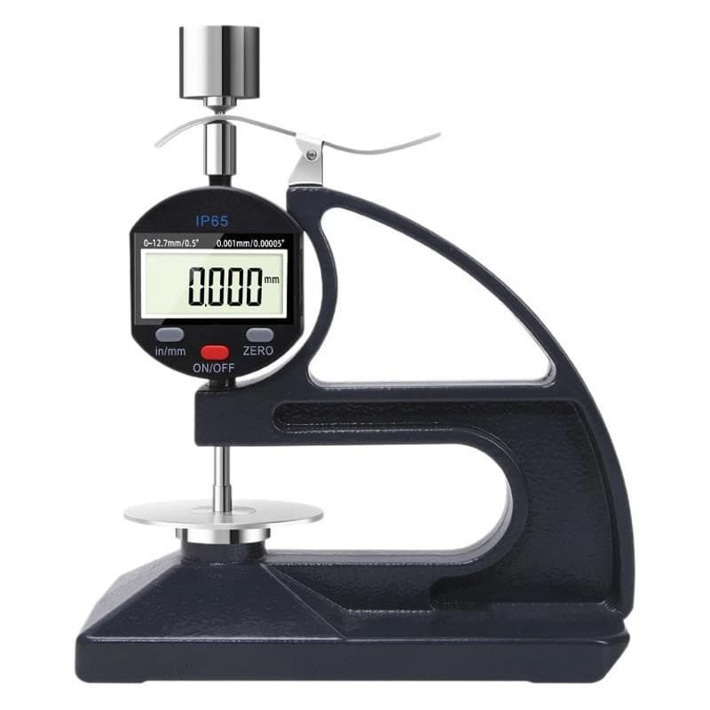 Digital Table Thickness Meter for Rubber, Leather, Plastic, Straps, With Wide Pressure Plate And Sponge, Wholesale