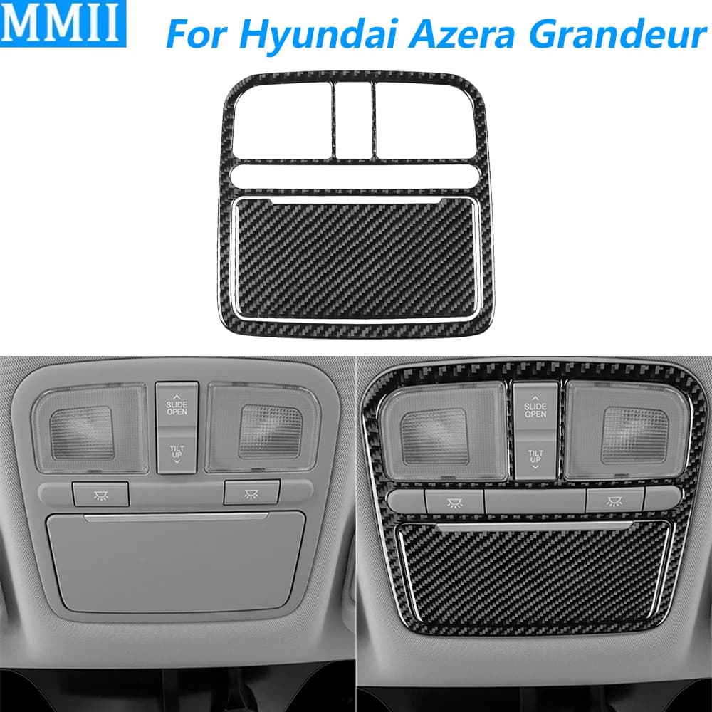 Per Hyundai Azera Grandeur TG 2006-2011, Copertura in Fibra di Carbonio per Pannello Luce di Lettura Anteriore, Accessori Auto, Adesivo per Interni