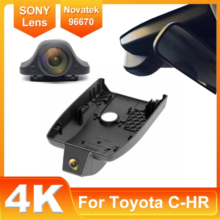 Telecamera Anteriore e Posteriore per Toyota CHR C-HR 2017-2023, Registratore Dashcam WIFI per Auto, Dispositivi di Registrazione DVR