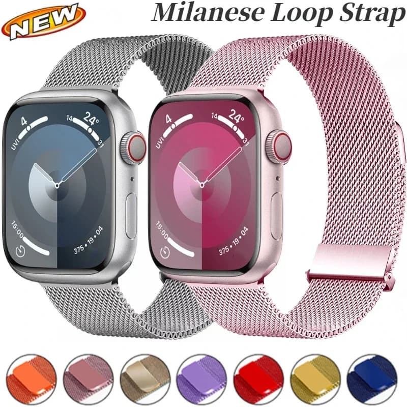 Aggiornamento cinturino ad anello milanese per cinturino Apple Watch 11 10 9 8 7 46mm 45mm 41mm Ultra 2 49mm cintura magnetica iWatch 6 5 4 SE 44mm 40mm