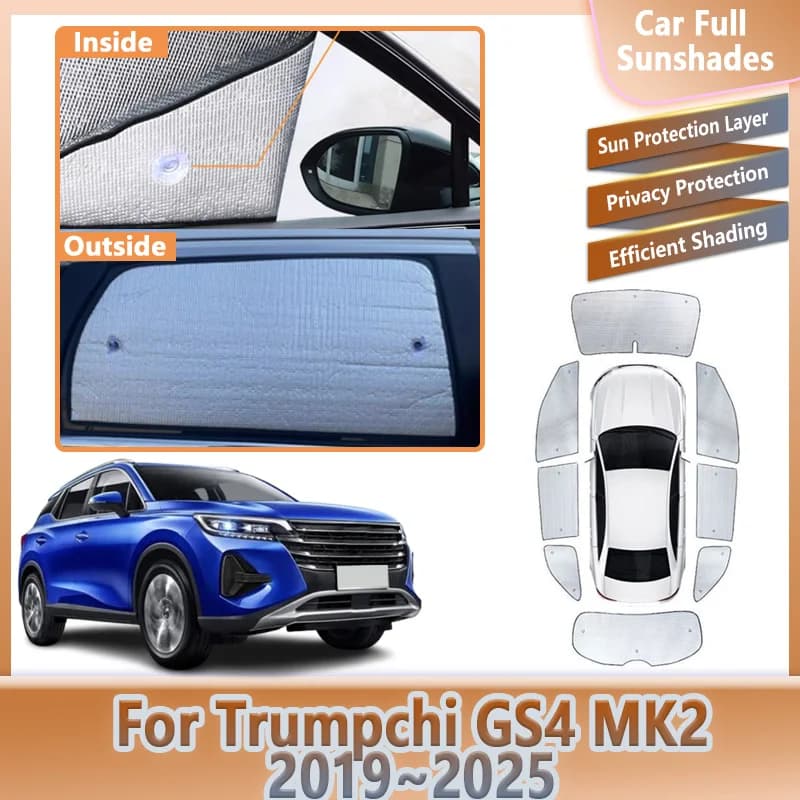 Full Coverage Sunshade For Trumpchi GAC GS4 A39 MK2 2019~2025 2024 UV Protection Heat Insulation Shade Sunscreen Car Accessories