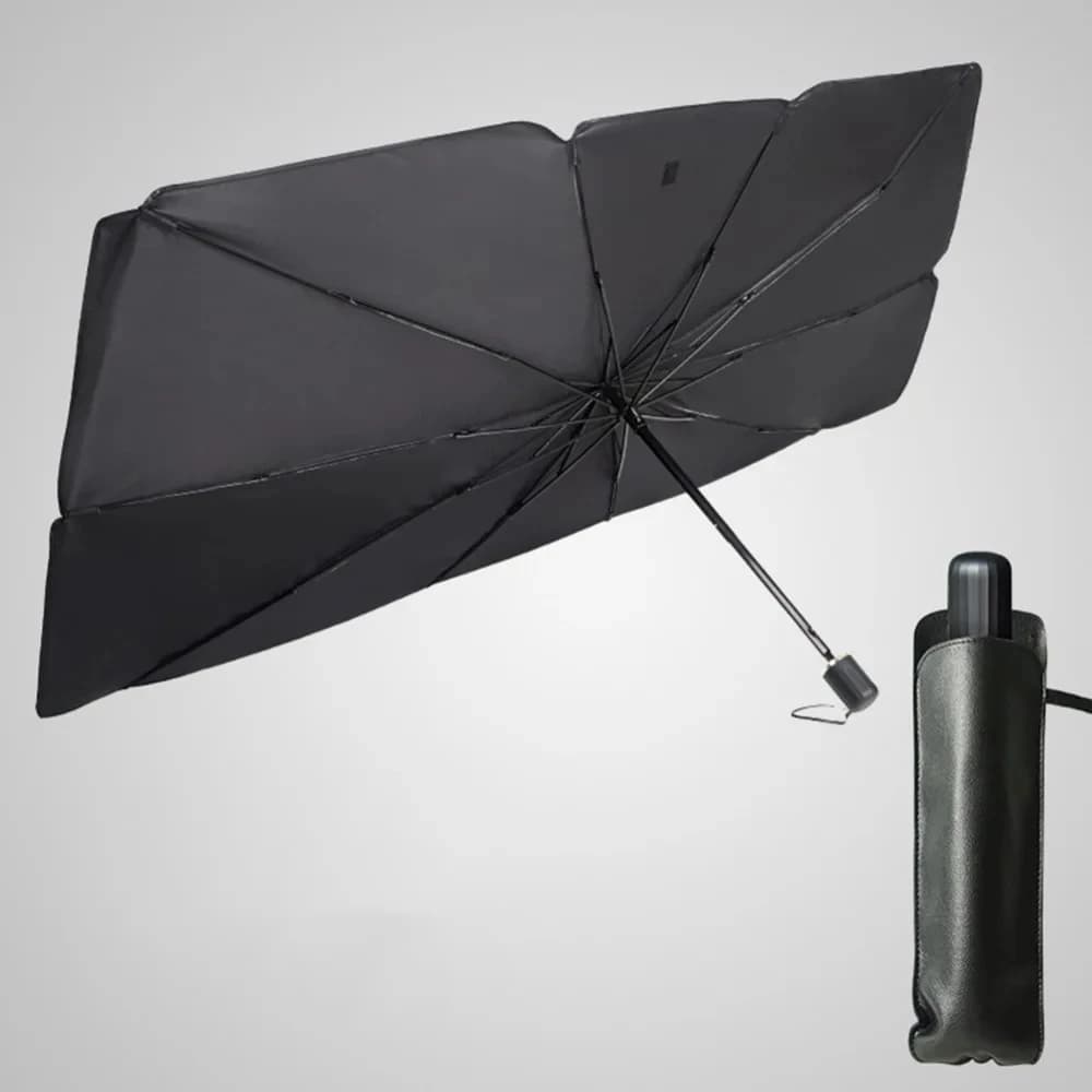 Parasole per Auto in Titanio Argentato Rinforzato, Protezione UV per Parabrezza Anteriore, Pieghevole, Accessorio Parasole