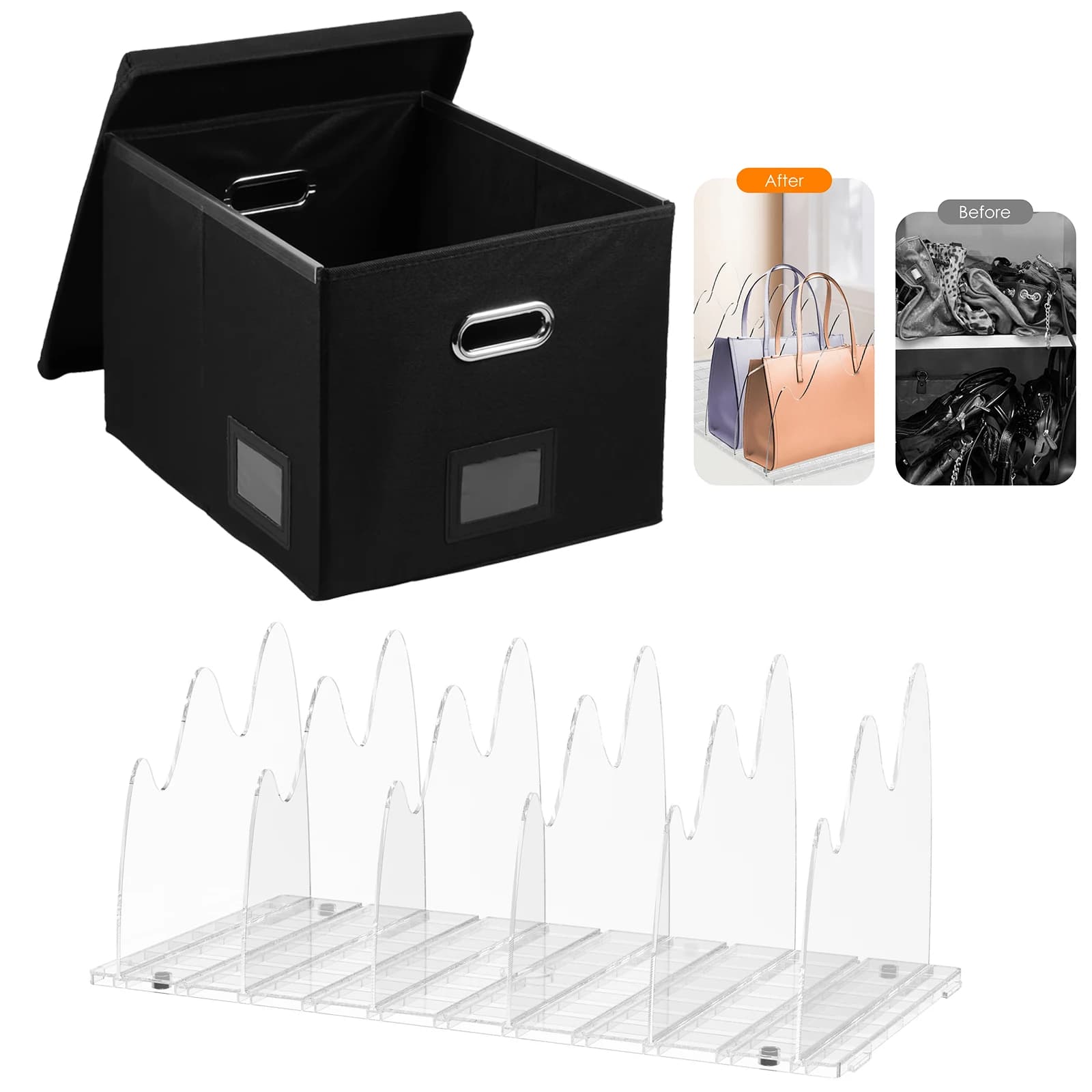 Scatola per archiviazione di file pieghevole sospesa con slot per etichette Scatola per organizer per cartelle di file in tessuto Scatola per organizer portatile per file in vinile con coperchio
