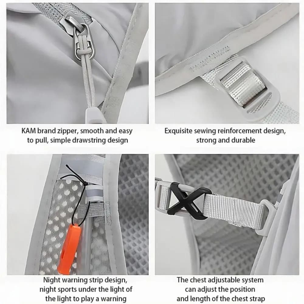Breathable hydration vest Ultralight Waterproof Running Backpack Multiple pockets Nylon Material Water Backpack
