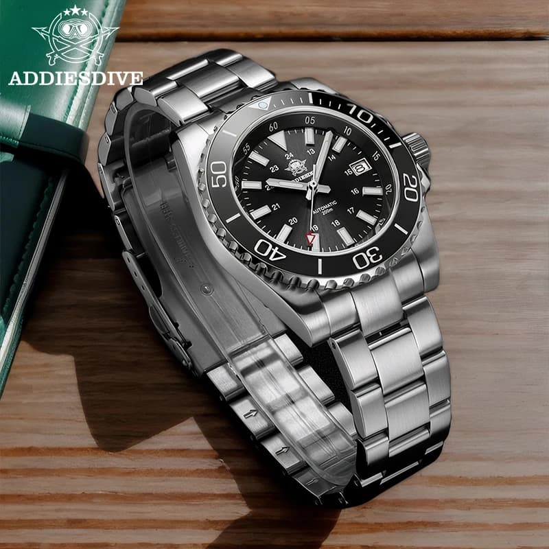 ADDIESDIVE AD2504 Men's underwater watch Japan 8215 Automatic 200M Waterproof Stainless Steel Luminous Mechanism Sapphire Watches