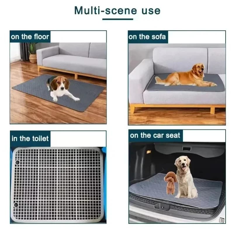 Washable Reusable Dog Pee Pads Non Slip Pet Urine Training Pad for Puppies Small Medium Dogs