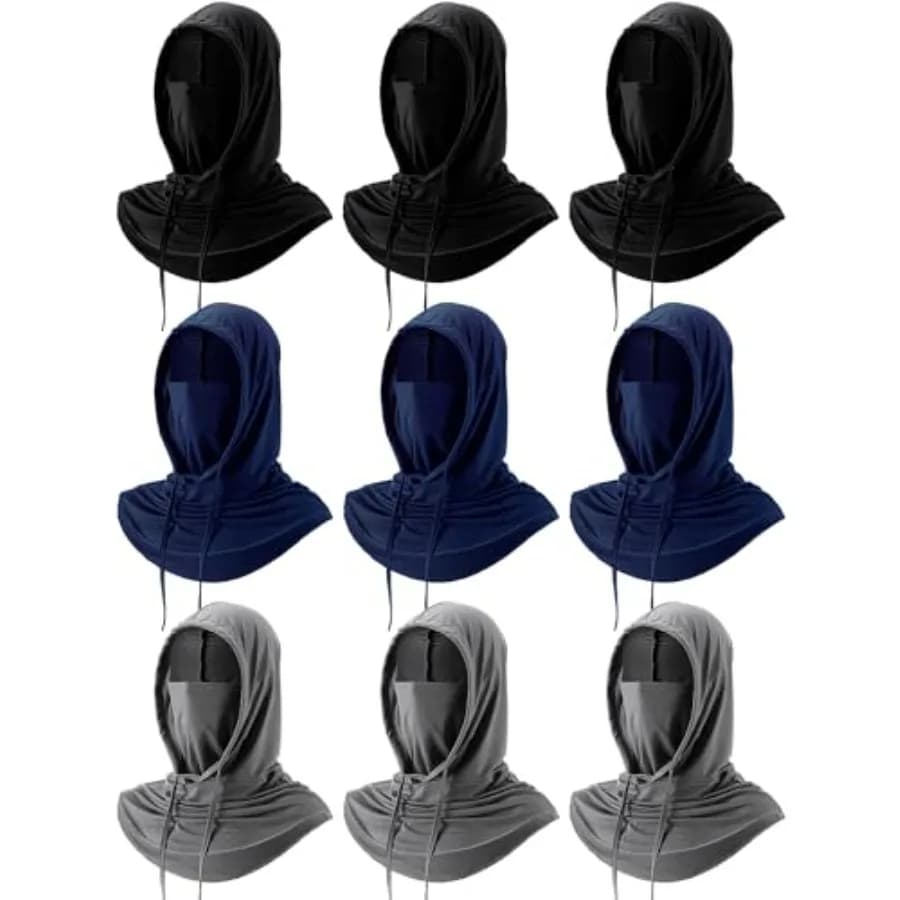 Breathable and Cooling Sunset, Solar Protection Integral Mask, UV Cover for Men and Women in Black