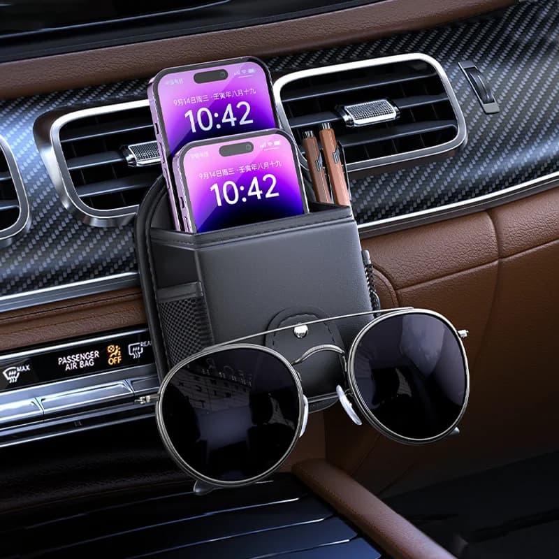 Borsa portaoggetti per auto, sacchetto raccogli-oggetti per bocchette dell'aria, per Tesla Model 3, Model Y, Model S, Model X, organizer da appendere per telefono e cruscotto