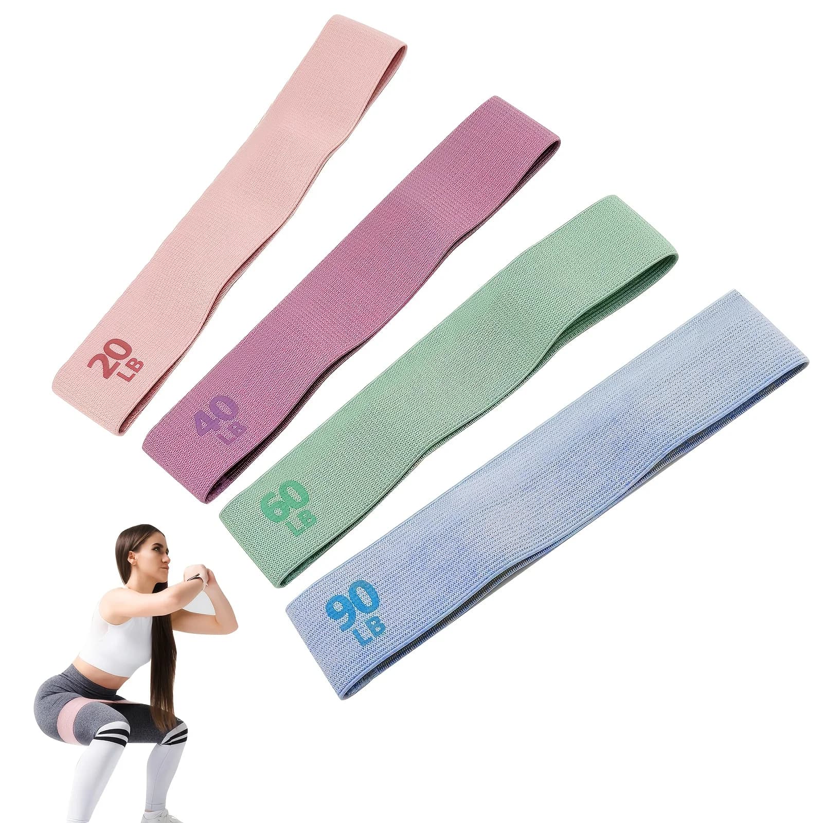 1 piece/4 pieces Fitness resistance phase with weights, suitable for central strength, pilates, yoga and workouts for the whole body, portable fitness kit, the best choice for yoga rooms and gym workouts