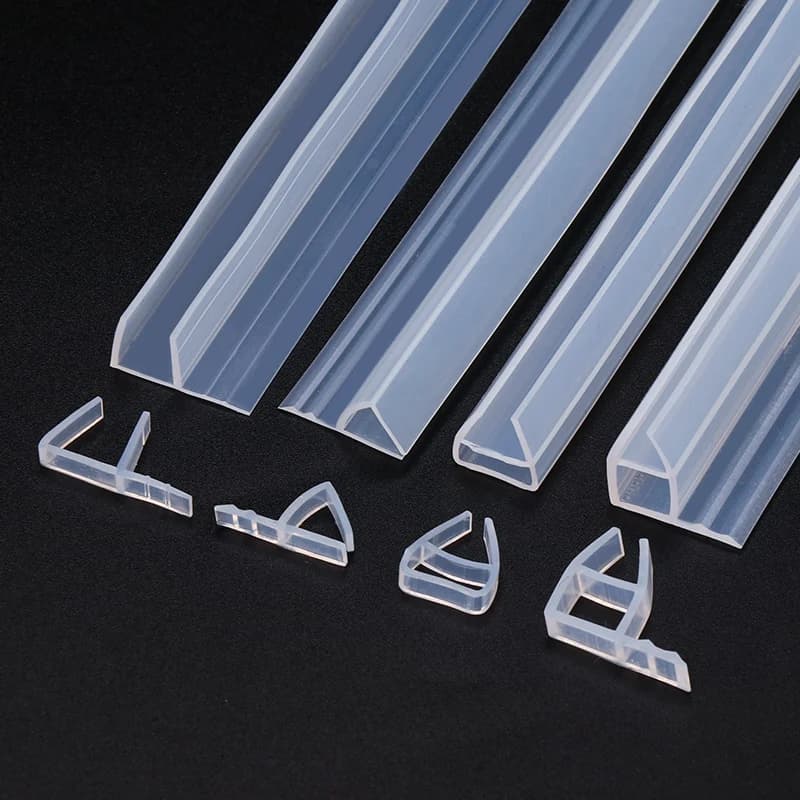 5M Gomma di Silicone Finestra di Tenuta F U h Forma D'angolo Porta Meteo Striscia Tappo Tiraggio Per Doccia Pannello Acustico 6/8/10/12mm
