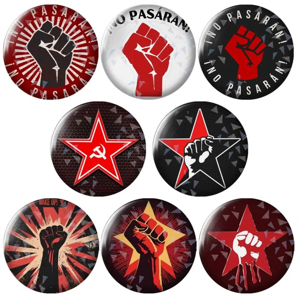 No Pasaran-n Brooch Metal Decorative Brooch Pins for Backpack Clothes Jacket Accessories,Souvenir.