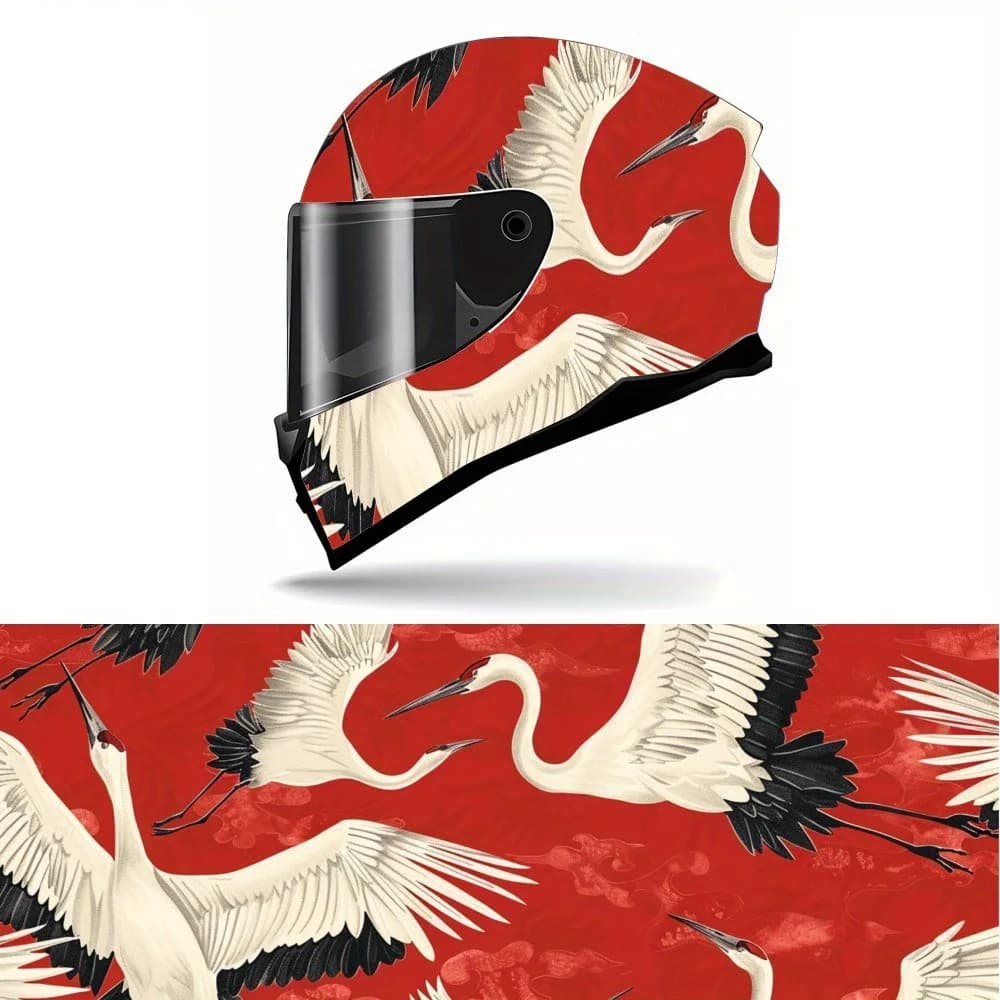 Decalcomanie per casco modello guantoni volanti integrali - PVC resistente e impermeabile, casco da corsa per moto autoadesivo Estetico Sti