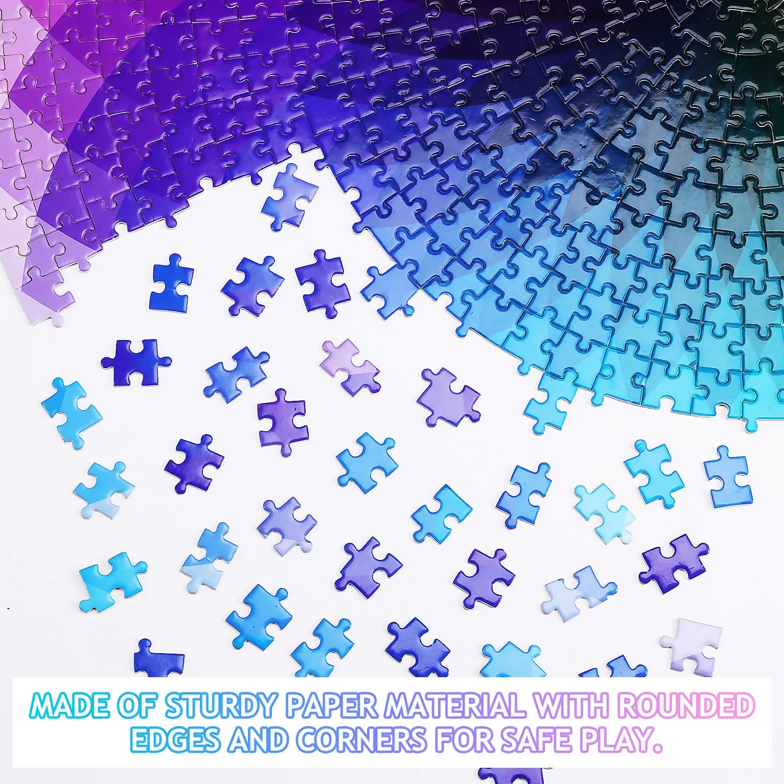 Puzzle con gradiente arcobaleno da 1000 pezzi Puzzle con cerchio che cambia colore duro per intrattenimento rilassante per adulti