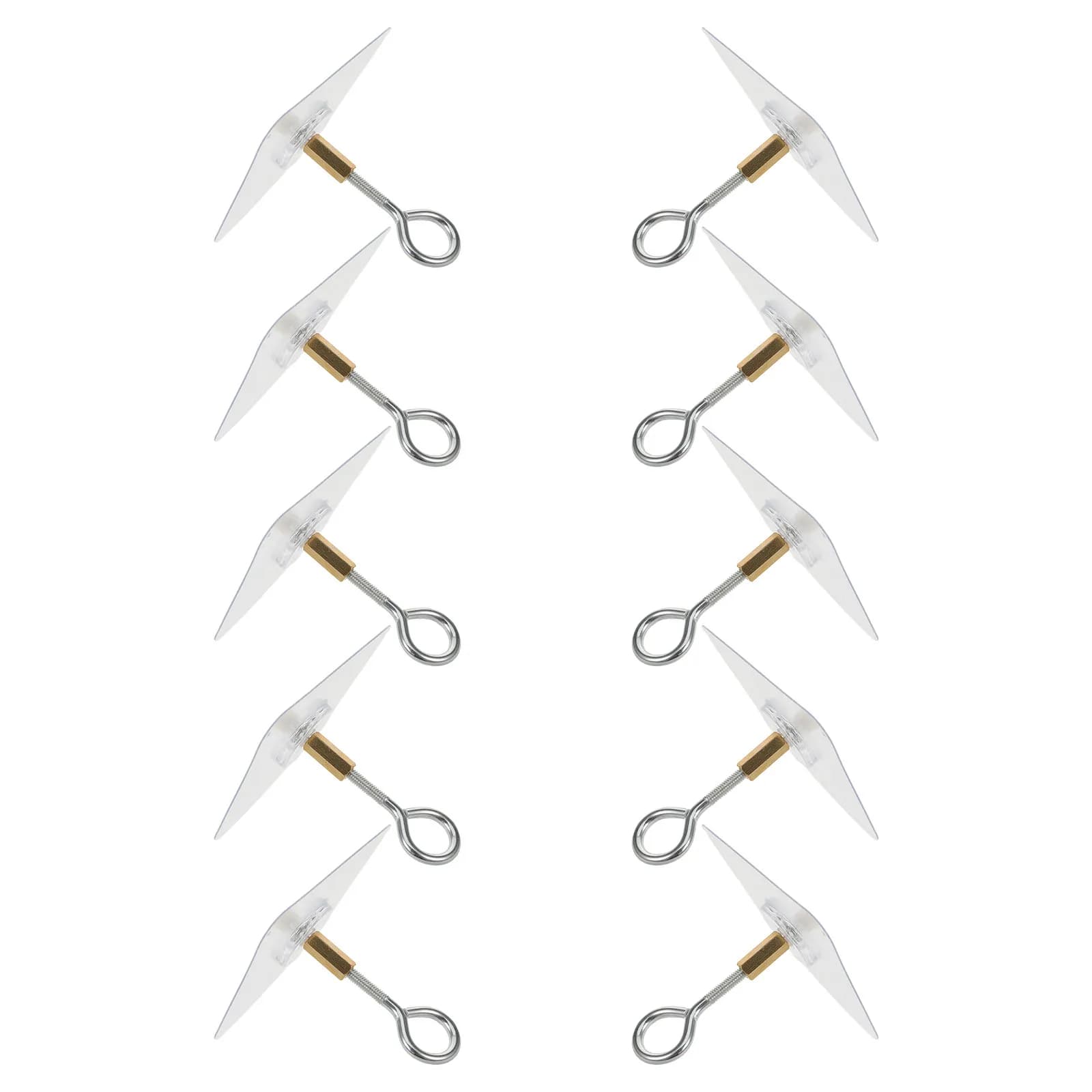 10Pcs Ceiling Hooks Stainless Steel Self Adhesive No Drilling Hanging Small Plants Lantern Wind Chimes Sticky Wall Hook