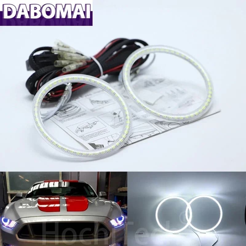 Luminous rings LED White SMD Ultra Bright 2600LM 12V Daylights for Ford Mustang 2015 2016