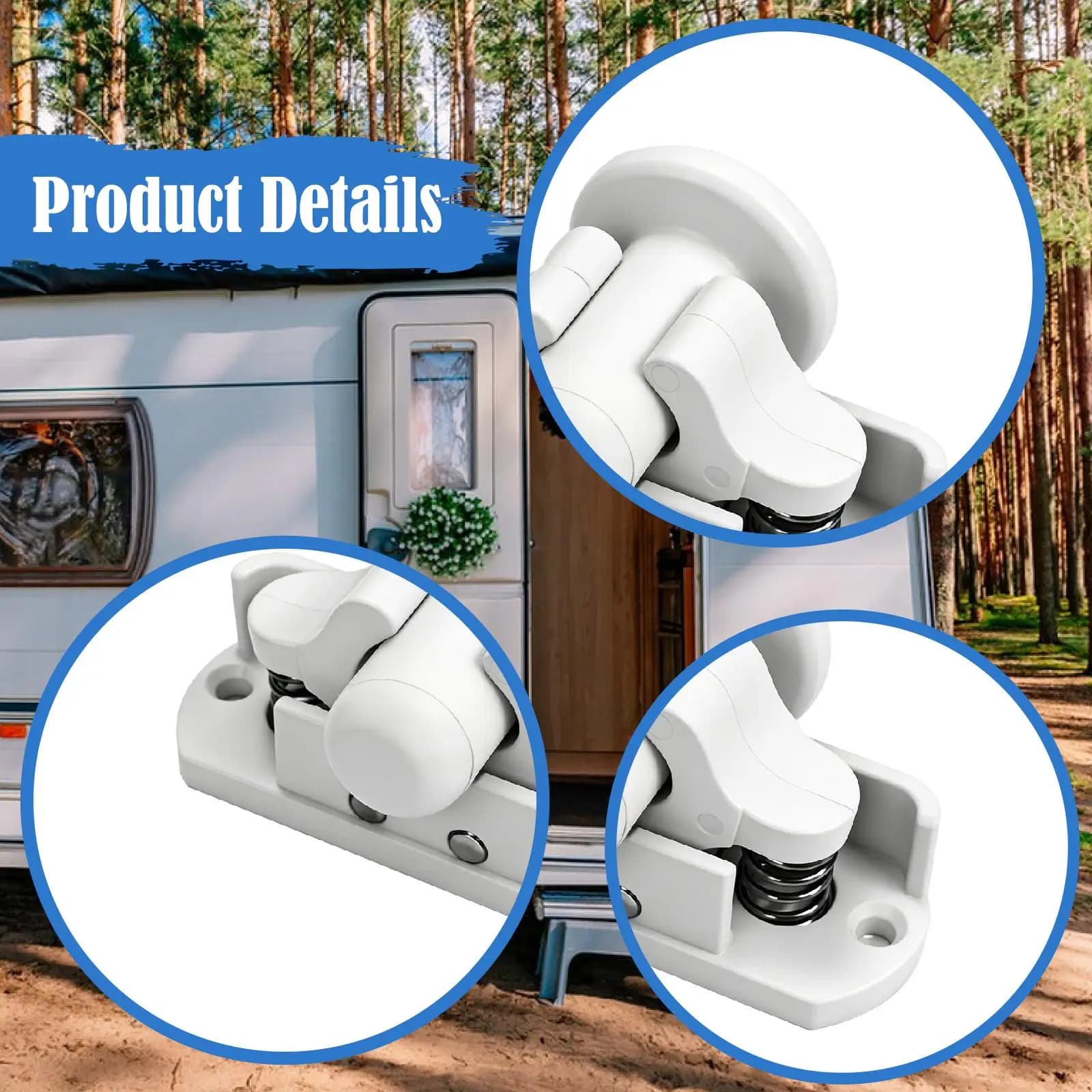 Fermo per Porta in Nylon Robusto, Facile da Installare, Clip di Bloccaggio per Camper, Yacht, Armadietti e Uffici