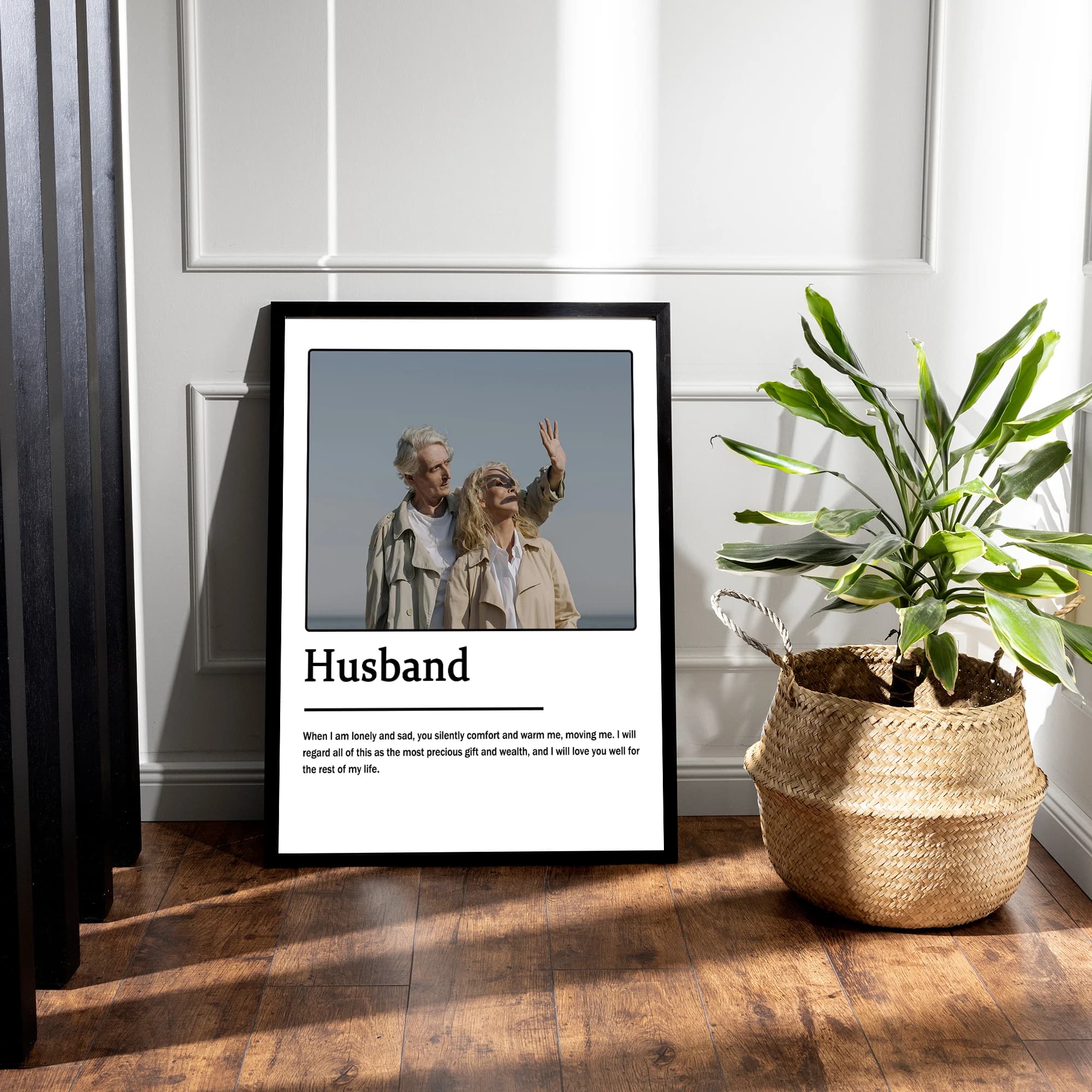1 Pezzo Poster Personalizzato Senza Cornice con Foto del Marito, Arte su Tela per Parete, Decorazione per Casa, Camera da Letto, Soggiorno, Regalo Ideale per Anniversario, Compleanno, Matrimonio