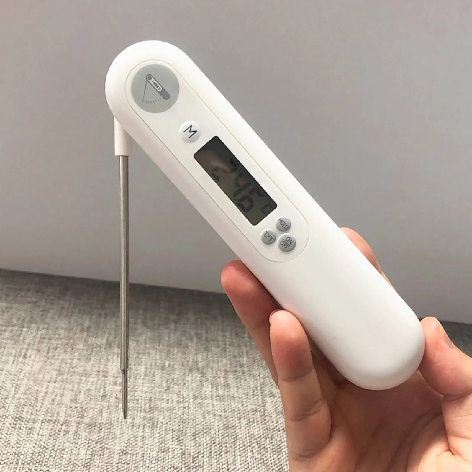 Digital Thermometer Folding Compact and Lightweight for Food, Kitchen, Grill, Meat, BBQ, Cooking and Temperature Bottles
