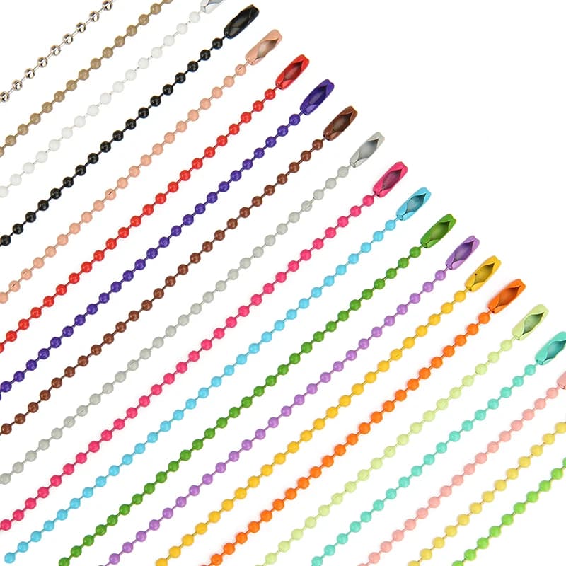 50 pz/lotto In Lega di Metallo 12 cm Sfera Perline Catene Portachiavi Per Fibbia Portachiavi Catenacci Portachiavi Accessori Creazione di Gioielli