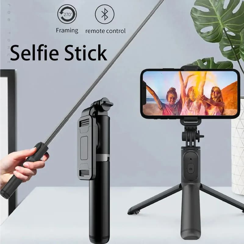 Multifunctional Bluetooth Selfie Stick Desktop Tripod Phone Holder with Wireless Remote Control for Smartphones Action Camera