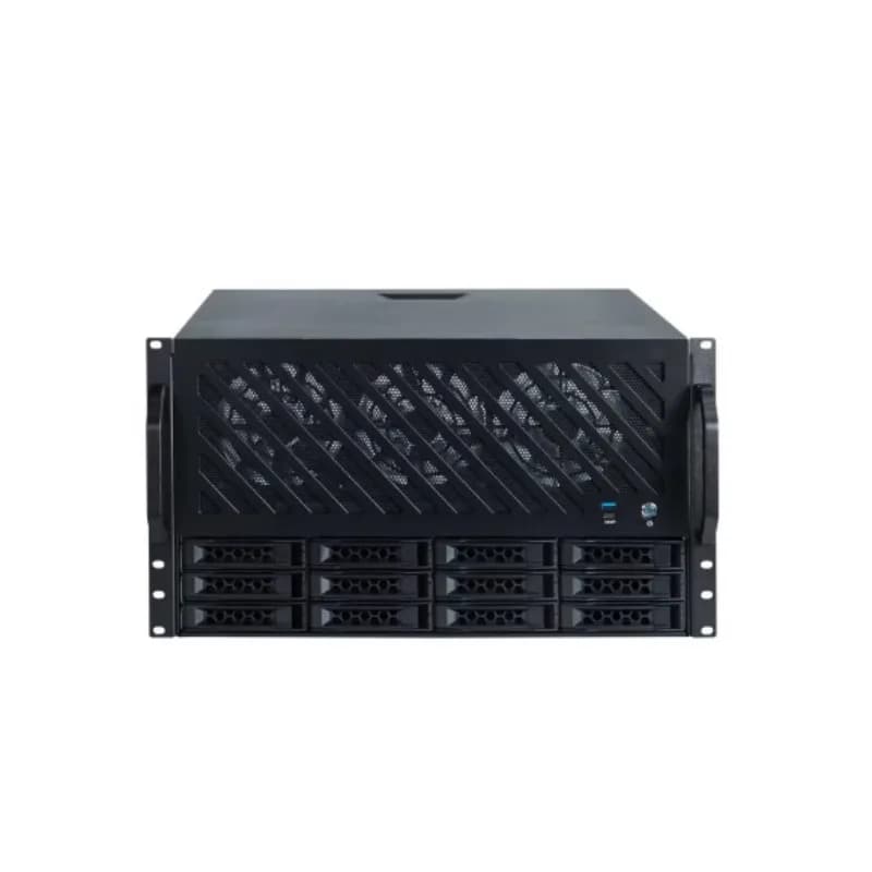 12 Disk NAS Chassis Rack Mounted Storage Server Supports 360 Degree Water-cooled ATX Motherboard ATX Power Full Height Card Slot