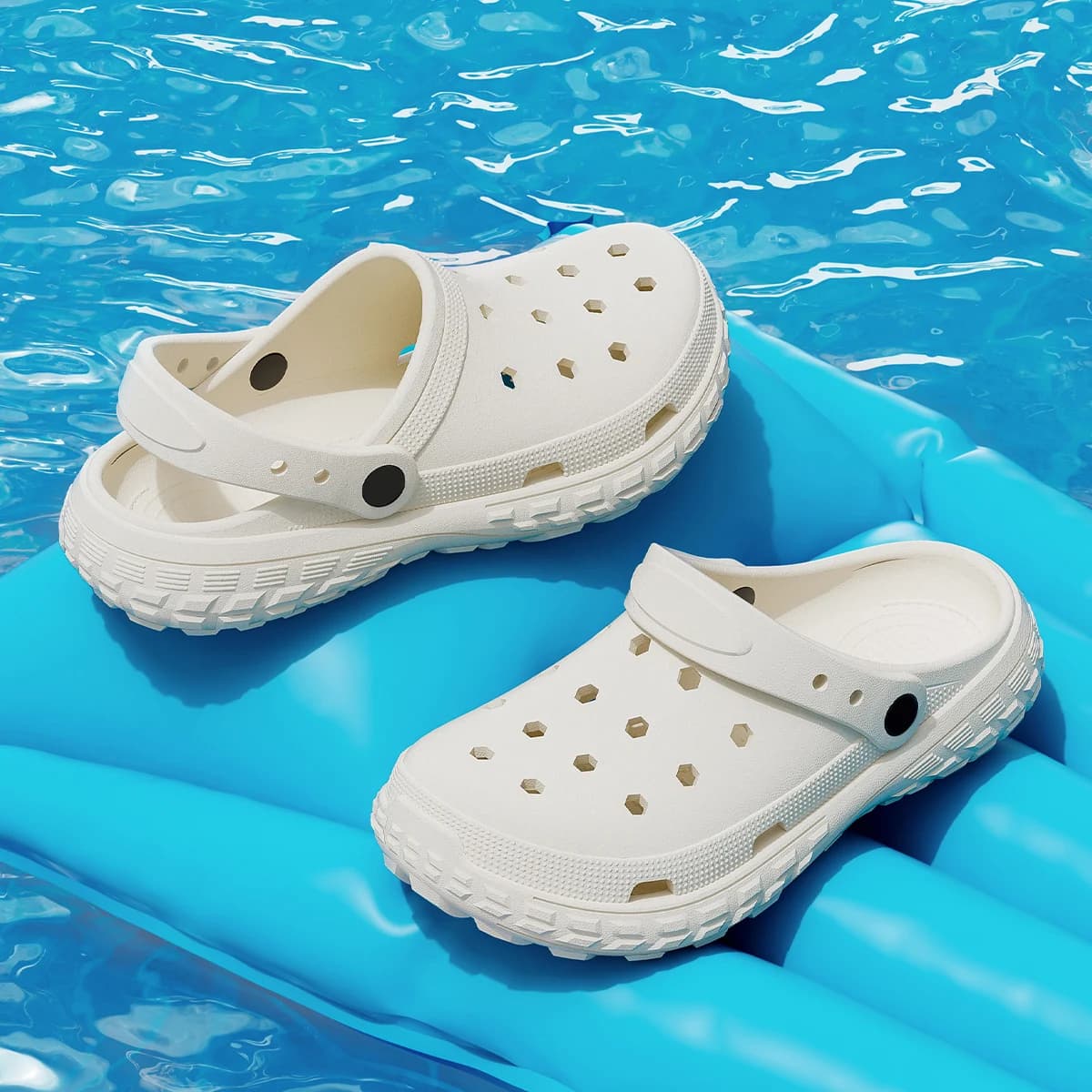 Sandali Estivi Unisex con Fori, Antiscivolo, da Esterno, a Punta Chiusa, Ciabatte da Spiaggia con Suola Spessa e Morbida