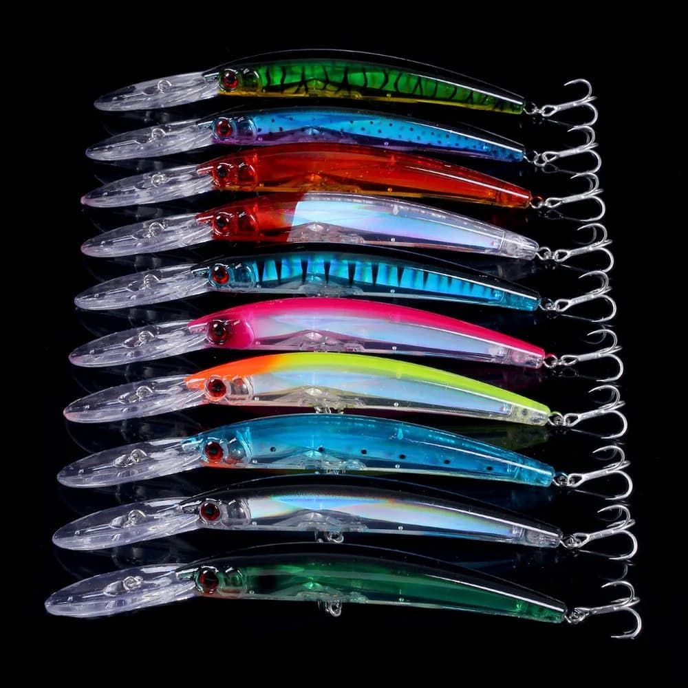 Saltwater Minnow Lure 23G Long Lip Slow Sink Long Cast Suspending Big Pencil Luminous Sharp Hook High Attraction Fishing Bait